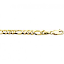 Gouden armband 14 karaat figaro 4.6mm, 19cm