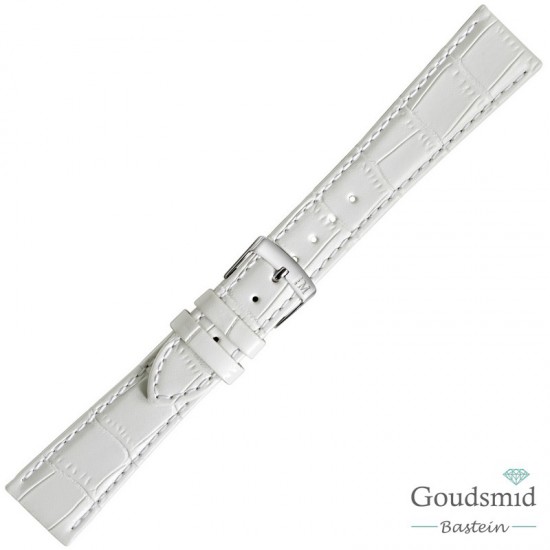 Morellato horlogeband Salice Kroko pr. gest. Wit, 12mm