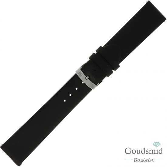 Morellato horlogeband leer glad zwart, 14mm