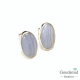 Chalcedoon oorknoppen 8x14mm