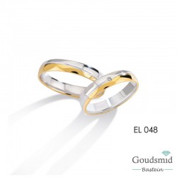 Bluerings trouwringen set EL048 14kt goud zirkonia