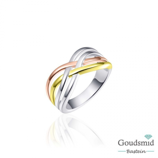 Huiscollectie zilveren ring tricolor