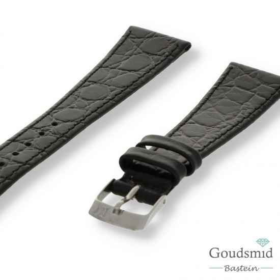 Morellato horlogeband Birmingham alligator zwart, 20mm