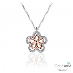 Infinitois zilveren collier verguld