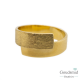 SCRATCHED GOLD ring 6mm half ijsmat/poli