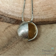 SCRATCHED hanger 20mm half ijsmat/poli geelgoud verguld