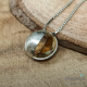 SCRATCHED hanger 20mm half ijsmat/poli geelgoud verguld