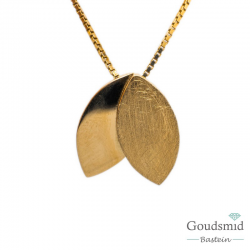SCRATCHED GOLD hanger 16mm half ijsmat/poli