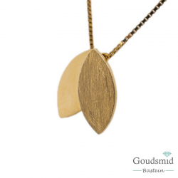 SCRATCHED GOLD hanger 16mm half ijsmat/poli