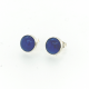 Blauw agaat oorknoppen 8mm