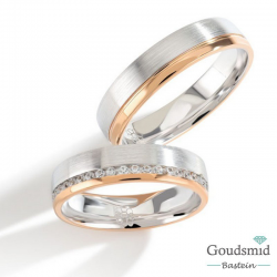 Bluerings trouwringen set PA020 14kt goud zirkonia