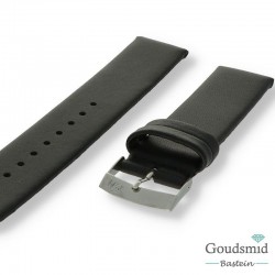 Morellato horlogeband leer glad zwart, 18mm