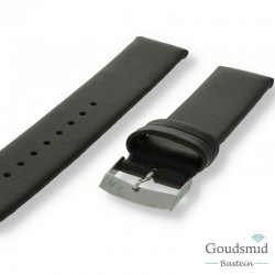 Morellato horlogeband leer glad zwart, 24mm