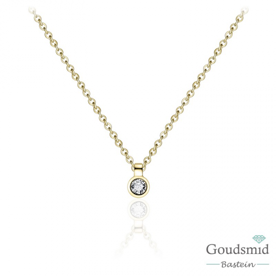 Huiscollectie zilveren collier geel