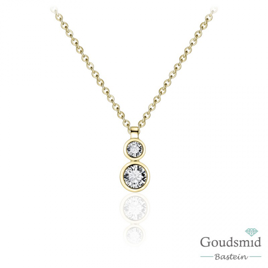 Huiscollectie zilveren collier geel