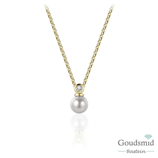 Huiscollectie zilveren collier geel