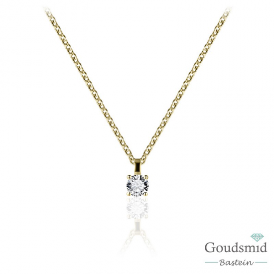 Huiscollectie zilveren collier geel