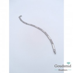 Zilveren armband mat/poli gerhodineerd 19cm