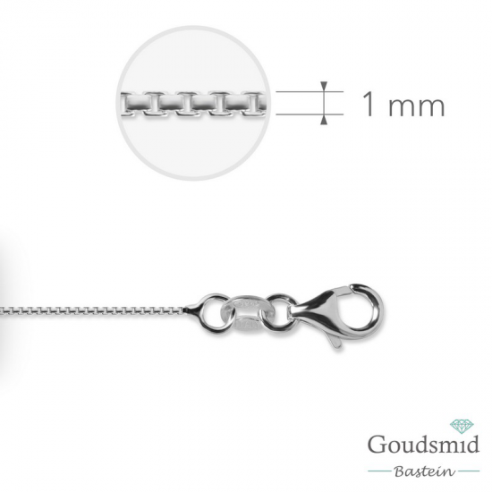 Zilveren collier venetiaans 1,0mm 45cm