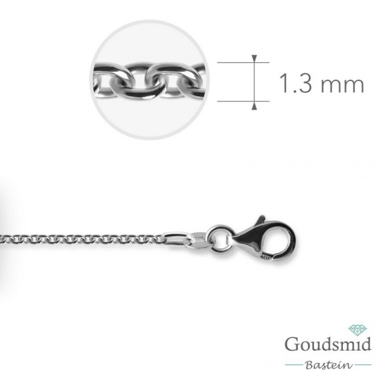 Gisser Jewels Ketting Zilver Anker 1,3mm