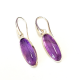 Amethist oorhangers 10x24mm