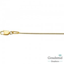 Gouden collier slang 1,0mm 45cm