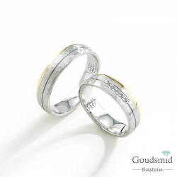 Bluerings trouwringen set TN02 14kt goud Diamant