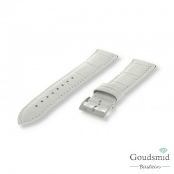 Morellato horlogeband Bolle Kroko pr. gestikt Wit, 20mm