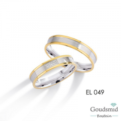 Bluerings trouwringen set EL049 14kt goud Diamant