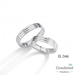 Bluerings trouwringen set EL046 zilver