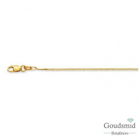Gouden collier gourmette 1,0mm 45cm