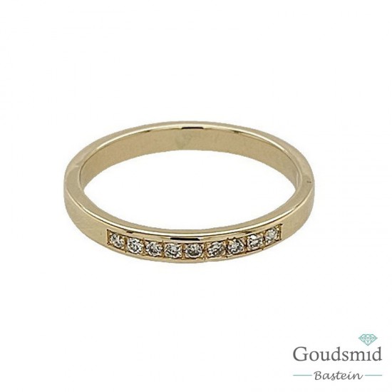 SCRATCHED GOLD ring briljant