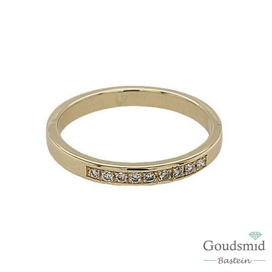 SCRATCHED GOLD ring briljant