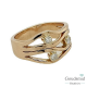 SCRATCHED GOLD ring briljant