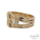 SCRATCHED GOLD ring briljant