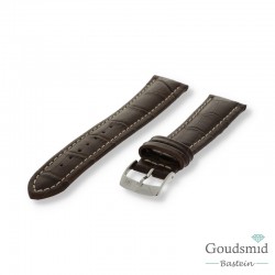 Morellato horlogeband Plus Alligator print Donkerbruin, 22mm