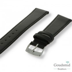 Morellato horlogeband Point XL Eco Glad gest. Zwart, 12mm
