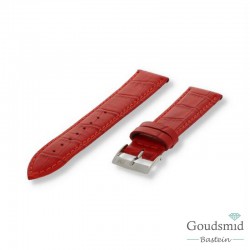 Morellato horlogeband Bolle Kroko pr. gestikt Rood, 18mm