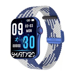 Smarty SW028C06 Smartwatch Blauw Wit Stretch