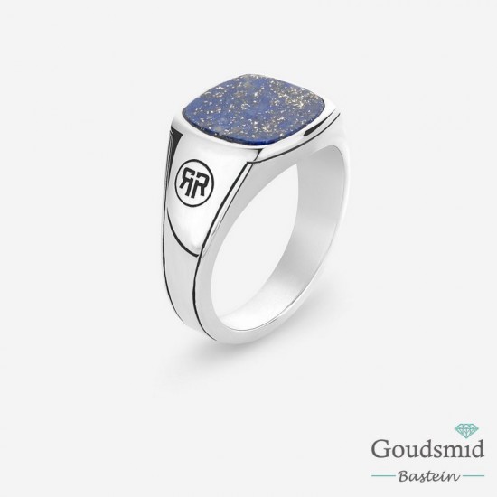 Rebel&Rose Zilveren Ring Square Lapis RR-RG039-S-69