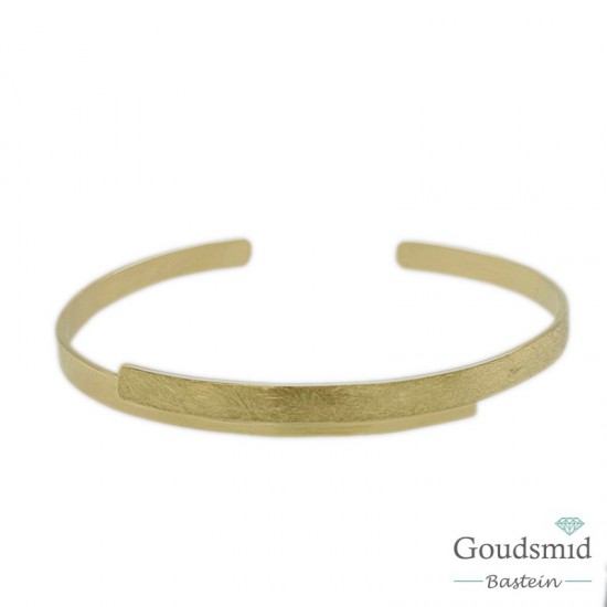 SCRATCHED GOLD klemarmband ijsmat/poli