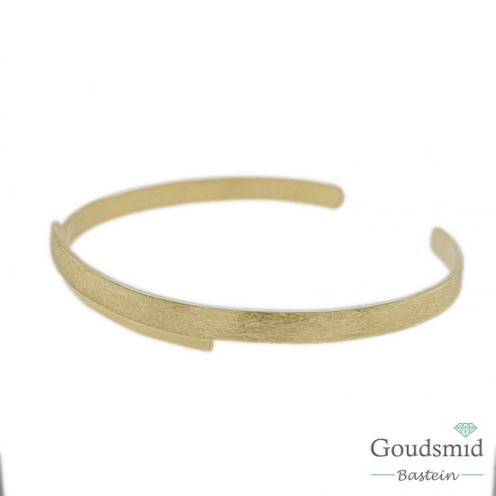 SCRATCHED GOLD klemarmband ijsmat/poli