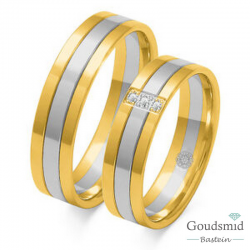 Bluerings trouwringen set OE-29-585 14kt goud Zirkonia