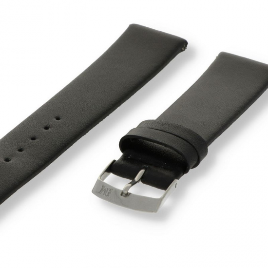 Morellato horlogeband Micra-Evoque Glad ongestikt zwart, 22mm