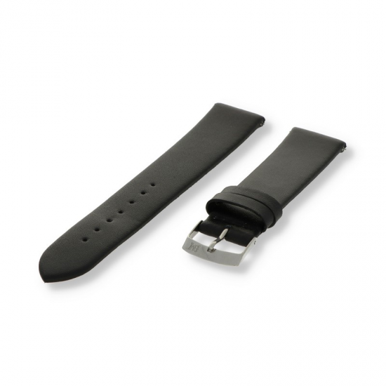Morellato horlogeband Micra-Evoque Glad ongestikt zwart, 22mm