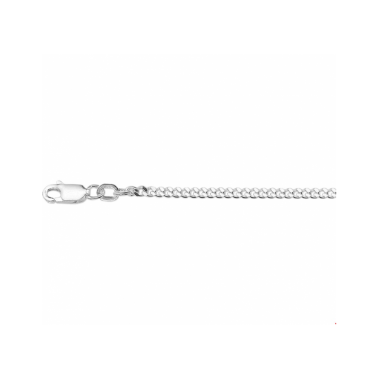 Zilveren collier gourmette 2,4mm 80cm