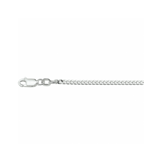 Zilveren collier gourmette 2,4mm 80cm