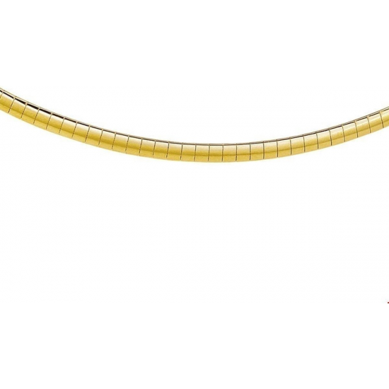 Huiscollectie Ketting 14kt Wit-Geelgoud Omega 3mm