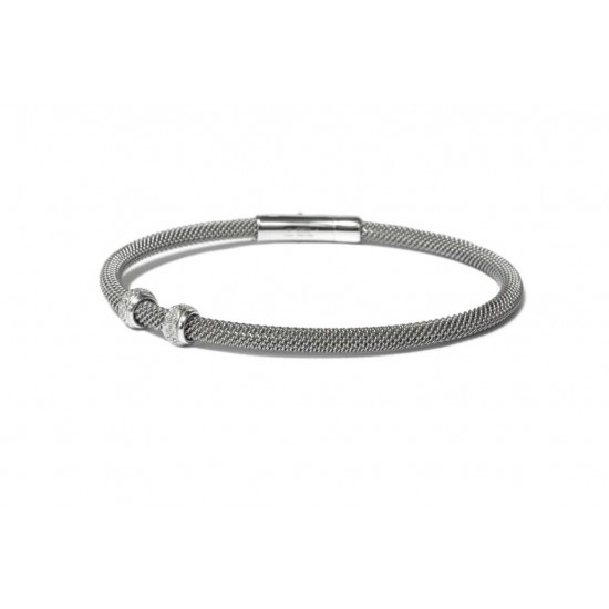 Borsari Damantik Armband Staal - Zilver BR-DAM01CRB-M