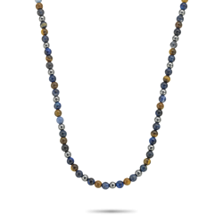 Rebel en Rose Blue Rain Necklace Staal RR-NL043-S-55